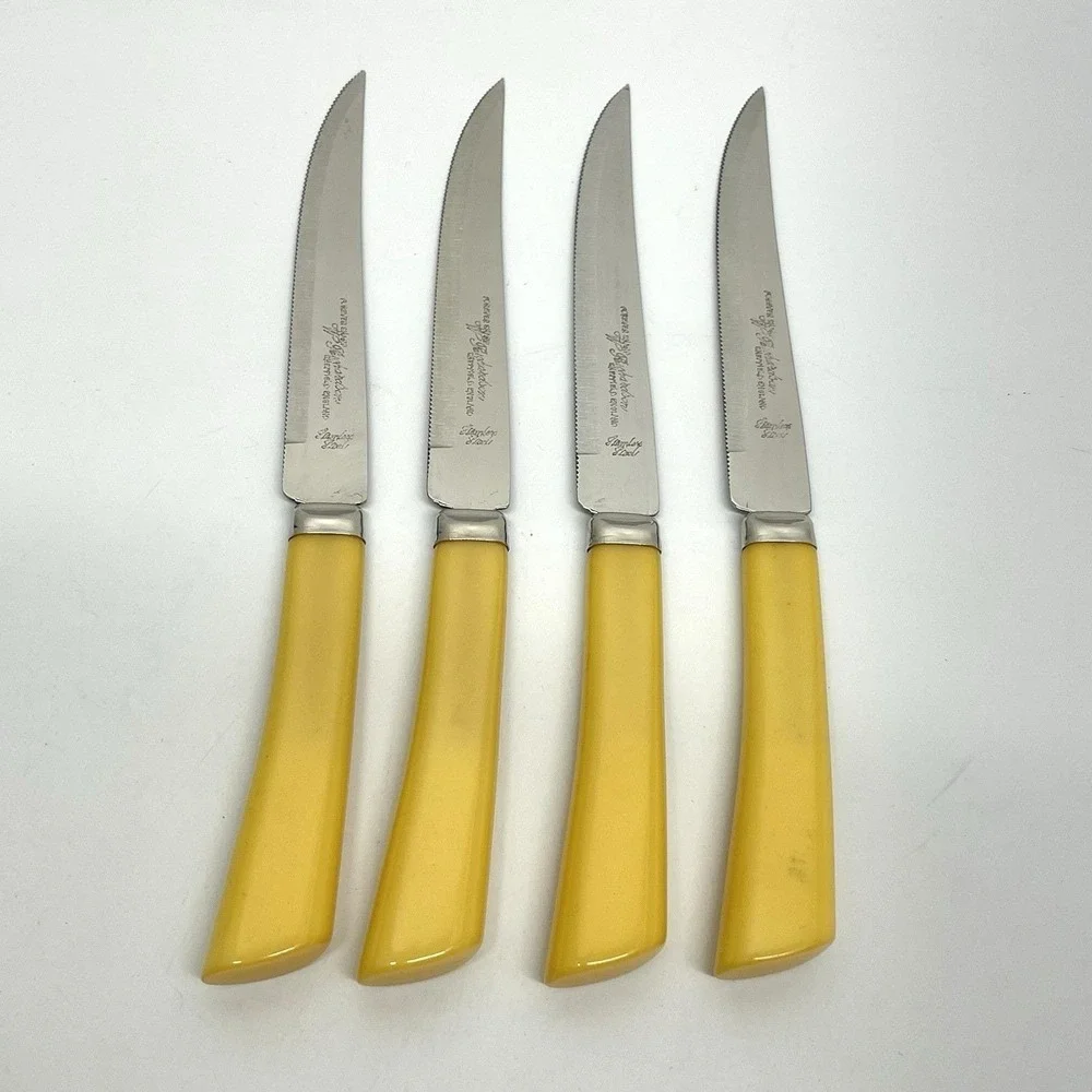 Westall Richardson Forever Sharp Bakelite Handle Set Of 4 Stainless Bread Knife